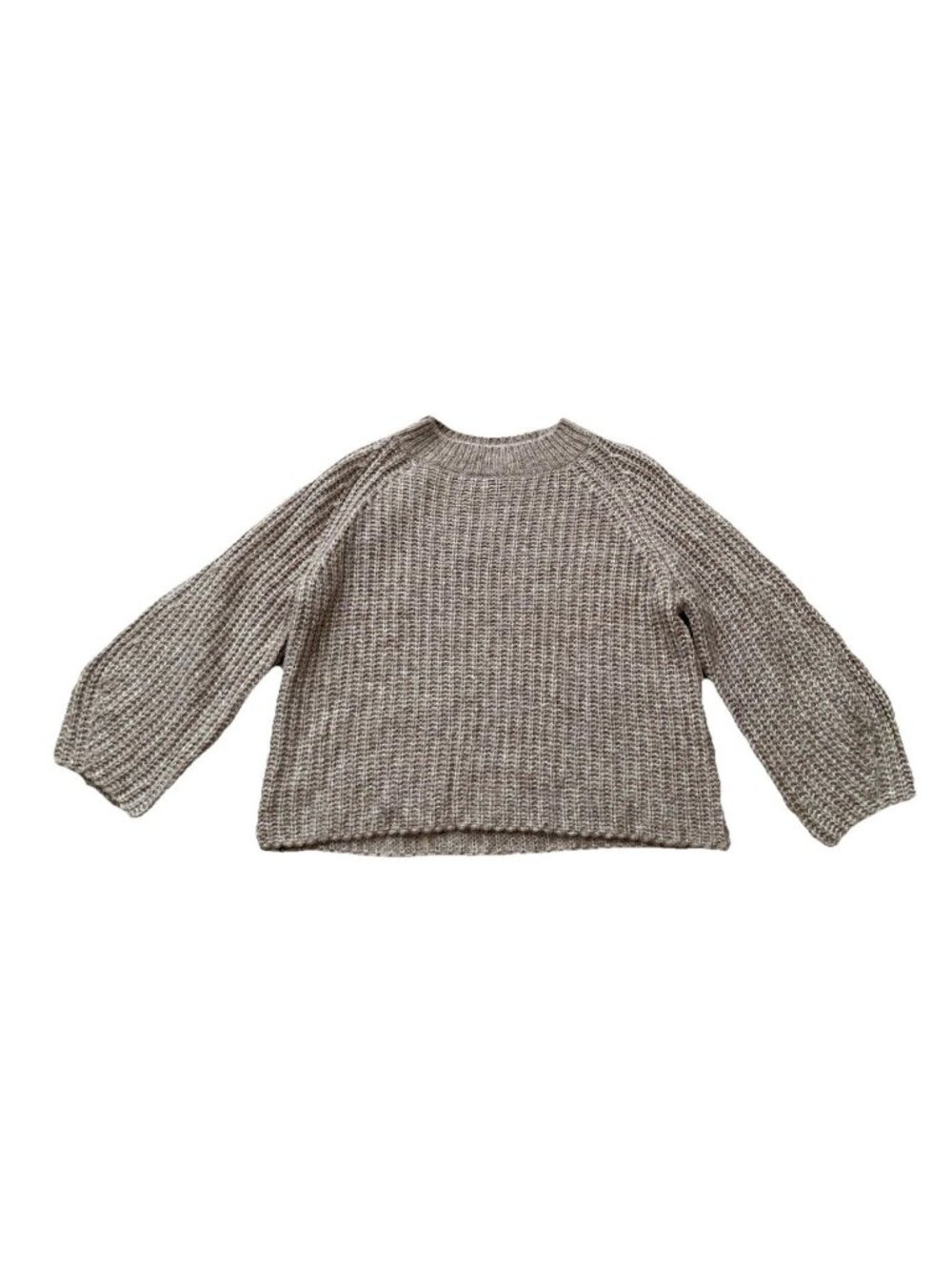 L’academie Medium Alpaca Wool Sweater Oversized Tan Brown Chunky Knit Soft - Picture 2 of 9